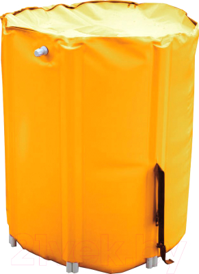 Бочка пластиковая АС-инженеринг ПВХ с фитингами краном и крышкой 100x98см (750л, желтый)