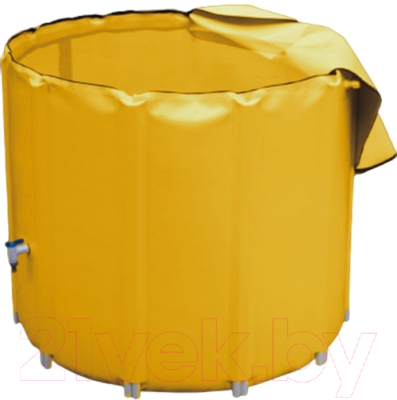 Бочка пластиковая АС-инженеринг ПВХ с фитингами краном и крышкой 100x113см (1000л, желтый)