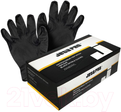 Перчатки одноразовые Jeta Pro JSN809/L (100шт, L, черный)