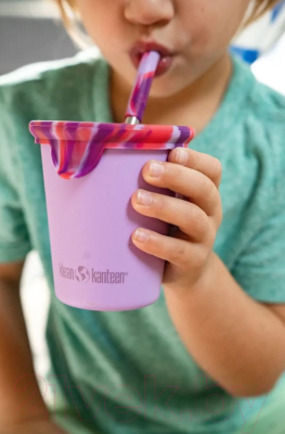 Многоразовый стакан Klean Kanteen Kid Cup Straw Lid Crocus Petal 1010149 (296мл)