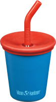 Многоразовый стакан Klean Kanteen Kid Cup Straw Lid Mykonos Blue 1010147 (296мл) - 