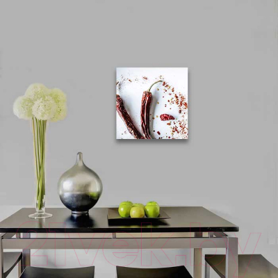 Картина на стекле Stamprint Стручки перцев КТ019 (50x50)
