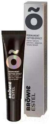 Краска для бровей Estel Browie Пигмент прямого действия с эффектом татуажа (15мл, светло-коричневый)