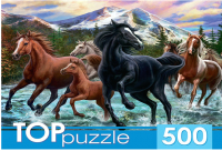 Пазл Top Puzzle Табун лошадей в горах / ХТП500-6812 (500эл) - 