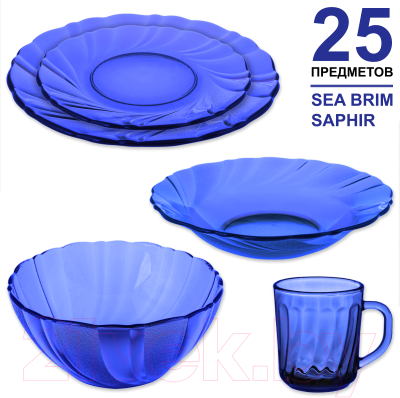 Набор столовой посуды No Brand Sea Brim Saphir 50551