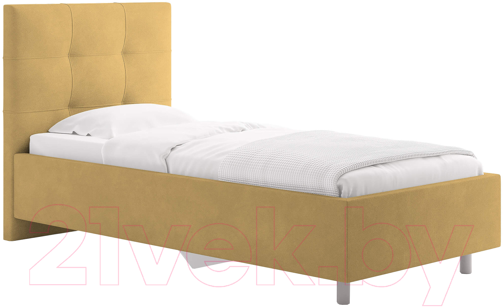 Каркас кровати Сонум Caprice 90x200 (замша горчичный) — фото 1