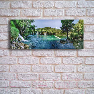 Картина на стекле Stamprint Голубое озеро NT016 (50x125)