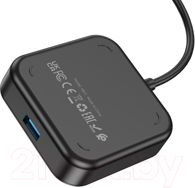 Изображение товара USB-хаб Hoco HB31 Type-C (черный)