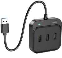 USB-хаб Hoco HB31 (0.2м, черный) - 