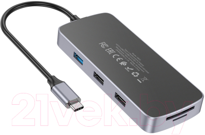 Изображение товара USB-хаб Hoco HB32 (металлик)