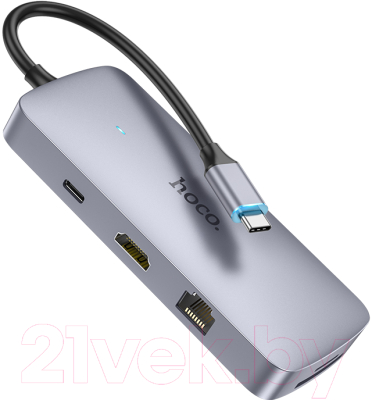 Изображение товара USB-хаб Hoco HB32 (металлик)