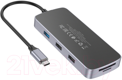 Изображение товара USB-хаб Hoco HB33 (металлик)