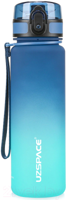 Бутылка для воды UZSpace Colorful Frosted / 3038 (1л, синий/бирюзовый)