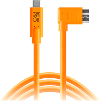 Кабель Tether Tools TetherPro USB-C to 3.0 Micro-B Right Angle / CUC33R15-ORG (4.6м, оранжевый) - 