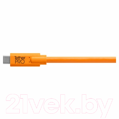 Кабель Tether Tools TetherPro USB-C to 3.0 Micro-B Right Angle / CUC33R15-ORG (4.6м, оранжевый)