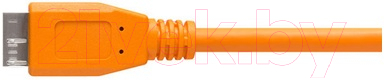 Кабель Tether Tools TetherPro USB-C to 3.0 Micro-B Right Angle / CUC33R15-ORG (4.6м, оранжевый)