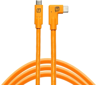 Кабель Tether Tools TetherPro USB-C to USB-C Right Angle / CUC15RT-ORG (4.6м, оранжевый) - 