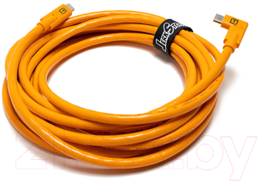 Кабель Tether Tools TetherPro USB-C to USB-C Right Angle / CUC15RT-ORG (4.6м, оранжевый)