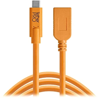 Удлинитель кабеля Tether Tools TetherPro USB-C to USB-A / CUCA415-ORG (4.6м, оранжевый) - 