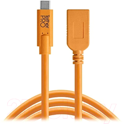 Удлинитель кабеля Tether Tools TetherPro USB-C to USB-A / CUCA415-ORG (4.6м, оранжевый)