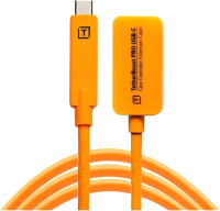 Удлинитель кабеля Tether Tools TetherPro USB-C to USB-С Adapter / TBPRO3-ORG (4.6м, оранжевый) - 