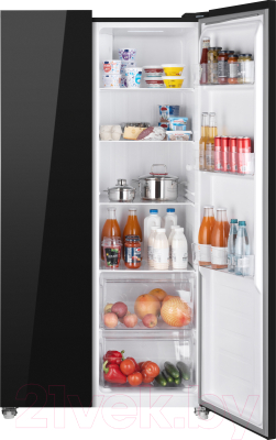 Холодильник с морозильником Weissgauff WSBS 500 NFB Inverter