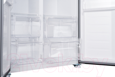 Холодильник с морозильником Weissgauff WSBS 500 NFB Inverter