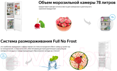 Изображение товара Холодильник с морозильником Weissgauff WRK 190 W Full NoFrost