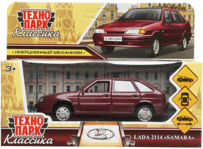 Автомобиль игрушечный Технопарк Lada-2114 Samara / 2114-12-PRL