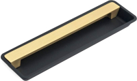 Ручка дверная Cebi A1171 160 МР35 (черный/матовое золото) - 