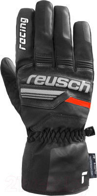 Перчатки лыжные Reusch Ski Race Vc R-Tex Xt / 6201257-7810 (р-р 7.5, Black/White/Fluo Red)