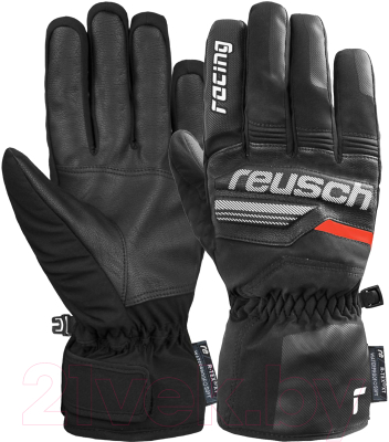 Перчатки лыжные Reusch Ski Race Vc R-Tex Xt / 6201257-7810 (р-р 7.5, Black/White/Fluo Red)