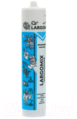 Герметик силиконовый Largomix Санитарный LRX010 (280мл, прозрачный)