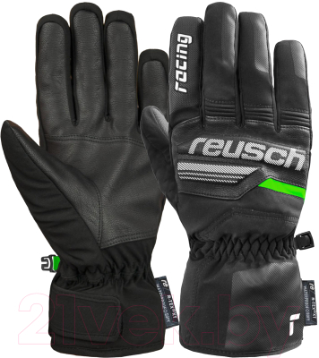 Перчатки лыжные Reusch Ski Race VC R-Tex XT / 6201257-7021 (р-р 7, Black/White/Neon Green)