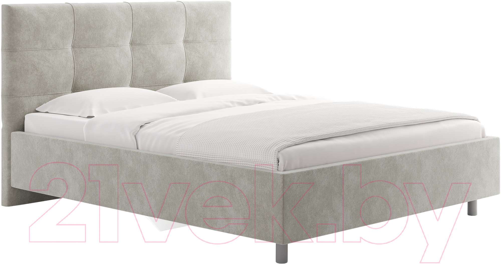 Каркас кровати Сонум Caprice 180x200 (микровелюр светло-серый) — фото 1