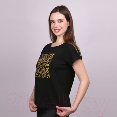 Футболка Verally 431П-2 (р.170,176-88-94, гепард на черном)