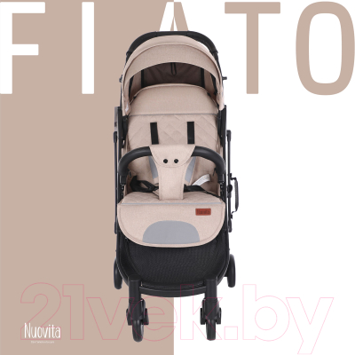 Детская прогулочная коляска Nuovita Fiato (бежевый/черный)
