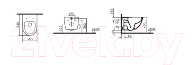 Унитаз подвесной с инсталляцией VitrA 9830B003-7207