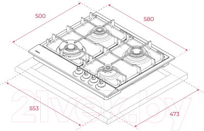 Газовая варочная панель Teka GSC 64320 RBN VN OB