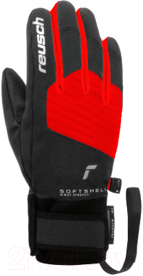 Перчатки лыжные Reusch Simon R-Tex Xt Junior / 6261210-6638 (р-р 4, Asphalt/Fire Red)