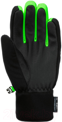 Перчатки лыжные Reusch Simon R-Tex Xt Junior / 6261210-7450 (р-р 4.5, Black/Surf The Web/Neon Green)