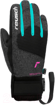 Перчатки лыжные Reusch Simon R-Tex Xt Junior / 6261210-7743 (р-р 4, Black Melange/Bachelor Button/Pink)
