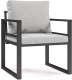 Кресло садовое Sundays Relax КИМ-1 (черный/серый) - 