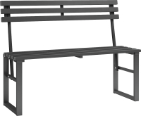 Скамья садовая Sundays Relax СКМС-1 со спинкой (черный)