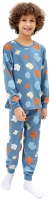 Пижама детская Mark Formelle 563311 (р.134-68, пазлы на синем) - 
