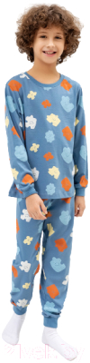 Пижама детская Mark Formelle 563311 (р.140-68, пазлы на синем)