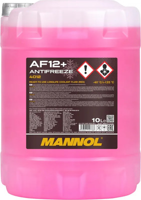 Антифриз Mannol AF12+ -40C / MN4012-10 (10л, красный) - 