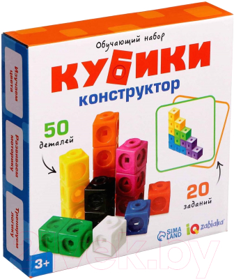 Развивающая игра Zabiaka Кубики-конструктор: логика и внимание / 4181516