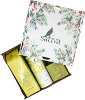 

Набор косметики для тела и волос Sativa, Дезодорант №306+Шампунь №430+Бальзам для губ №413