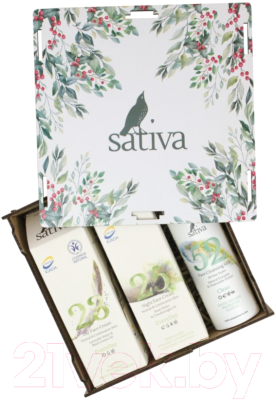 Sativa Заряд энергии Крем день №23+Крем ночь №25+Молочко №52 Набор ...